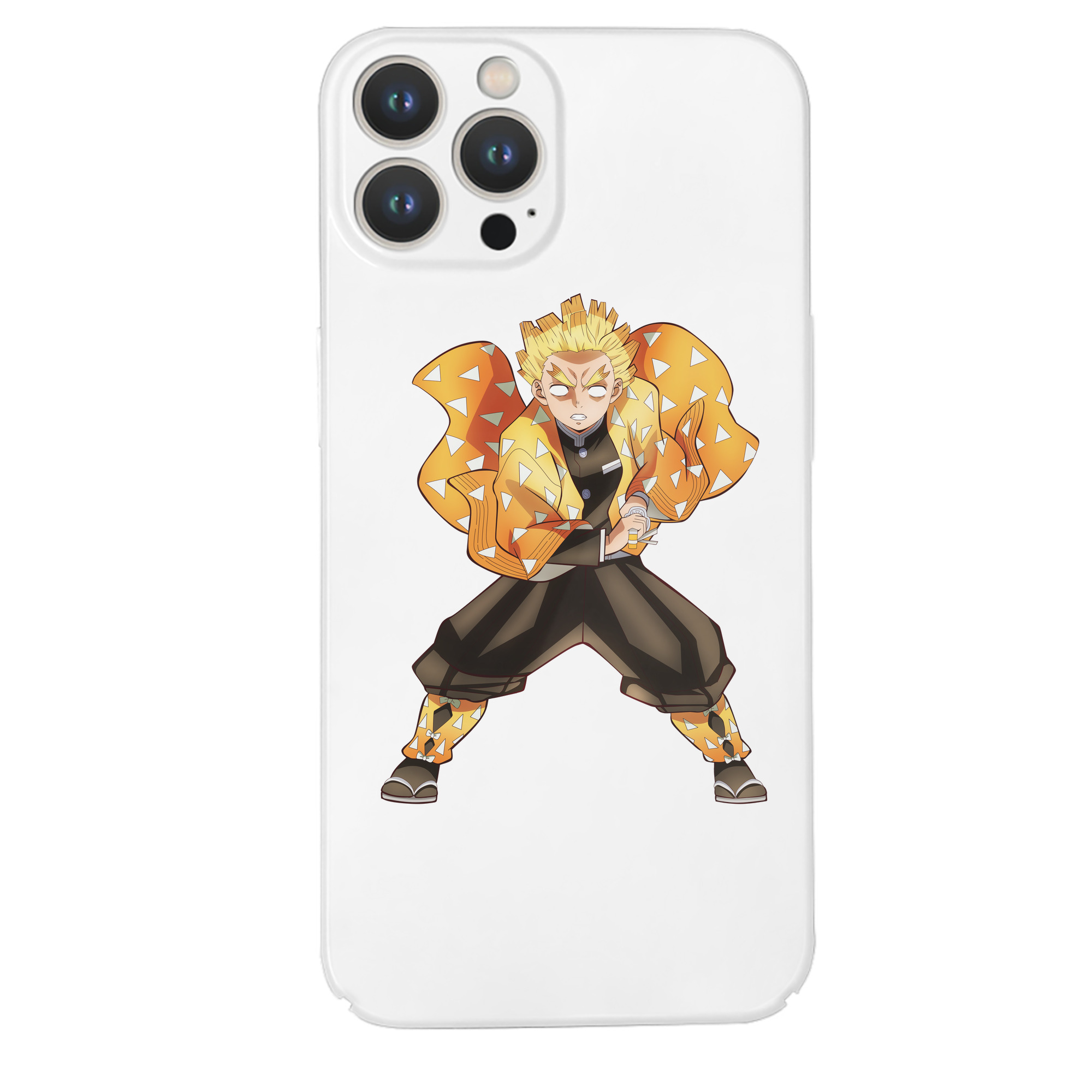（画像用） 鬼滅の刃（きめつのやいば）我妻 善逸／あがつま ぜんいつ Agatsuma Zenitsu 【iPhone 14シリーズ対応】ハードケース